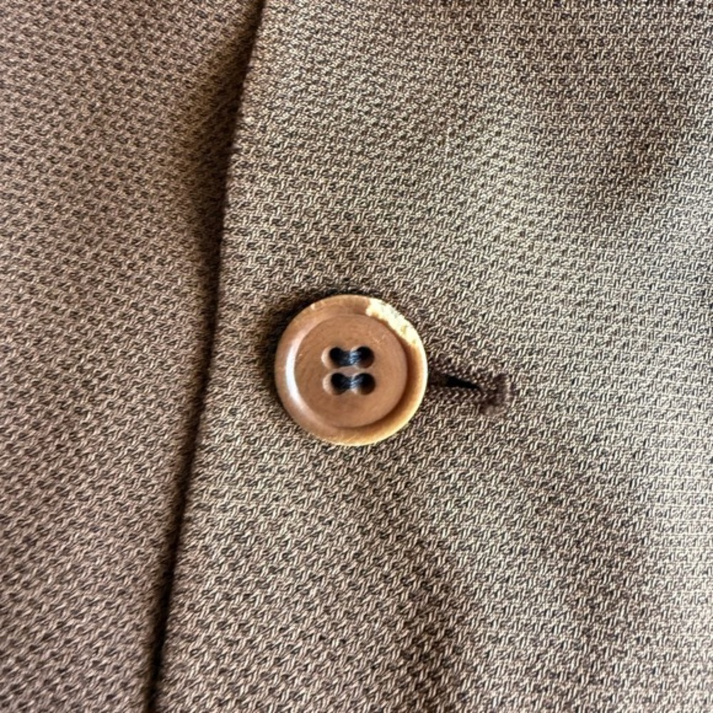 Vintage Ermenegildo Zegna Soft Mens Brown Textured Blazer Sport Coat 46‎